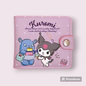 Kuromi Sanrio New Card Holder Wallet With Snaps.